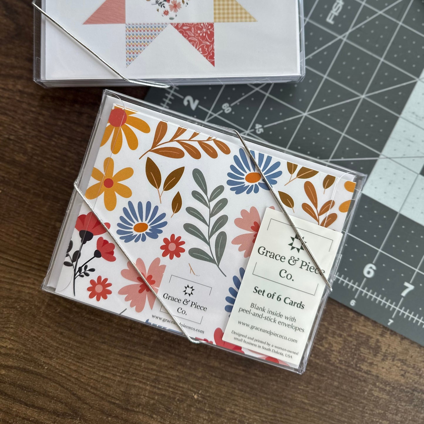 Happy Mail Quilt Star Boxed Set of 6 Note Cards