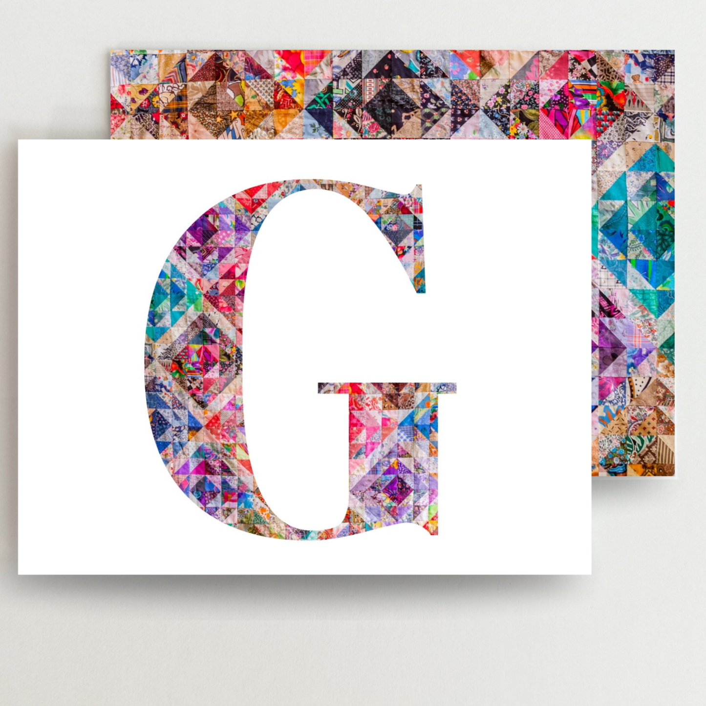 Personalized Monogram Quilter Gift Set of 6 Blank Cards - Choose Your Letter