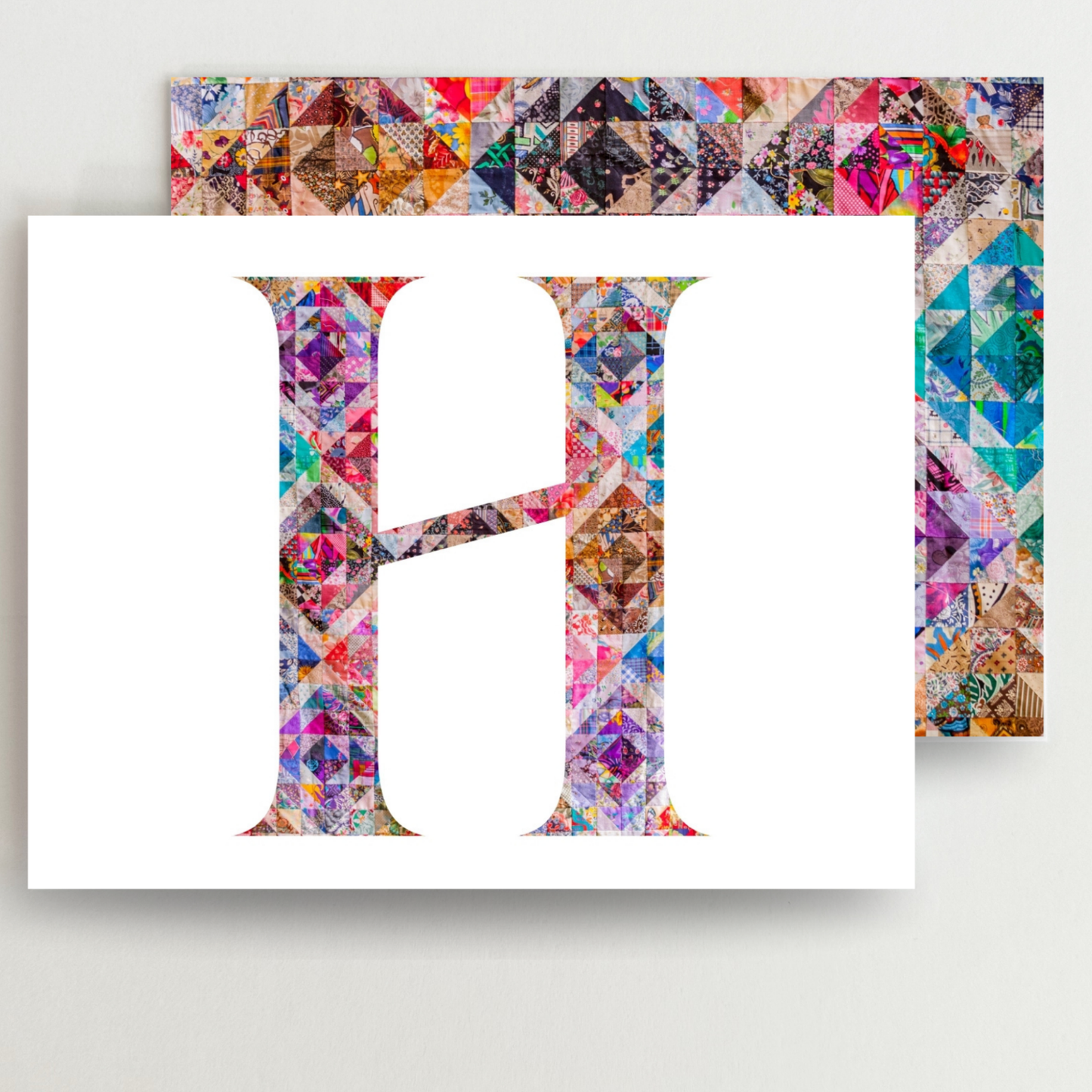 Personalized Monogram Quilter Gift Set of 6 Blank Cards - Choose Your Letter