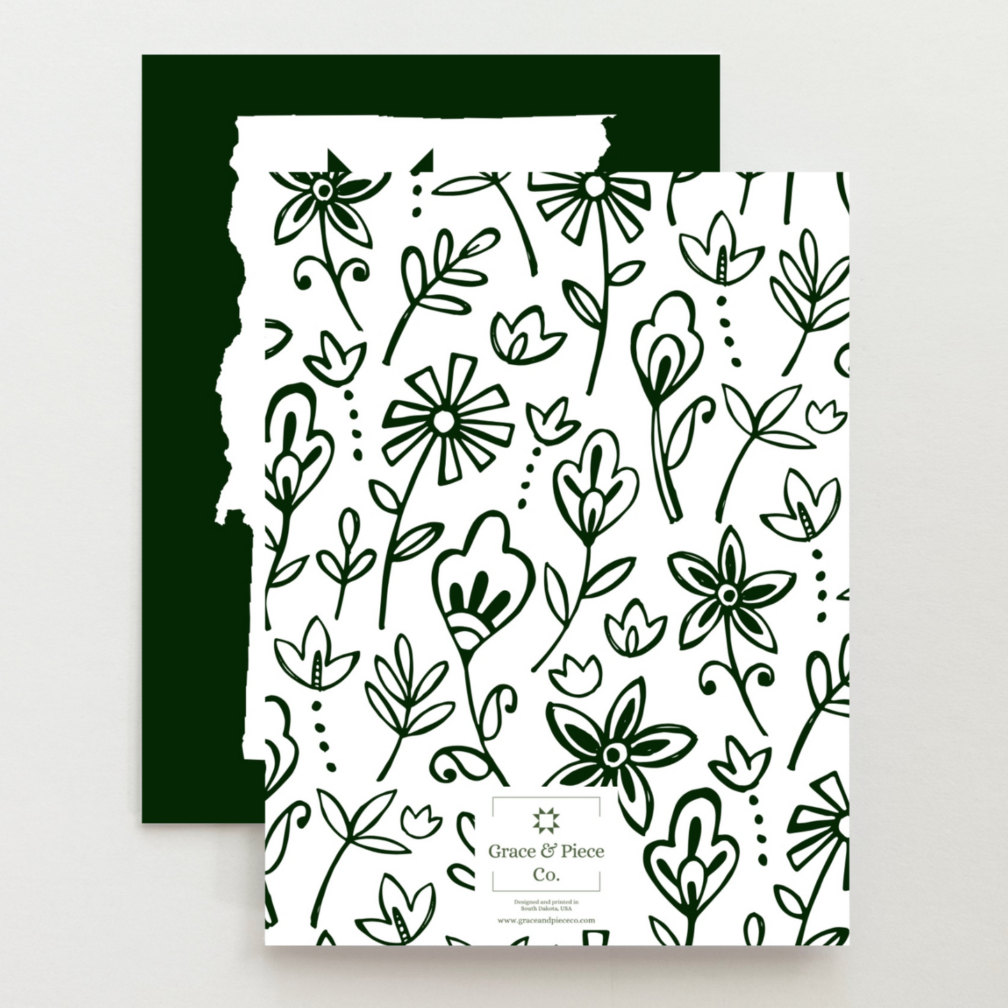 Vermont Home Quilt Star Gift Set of 6 Blank Cards - Choose Your Color