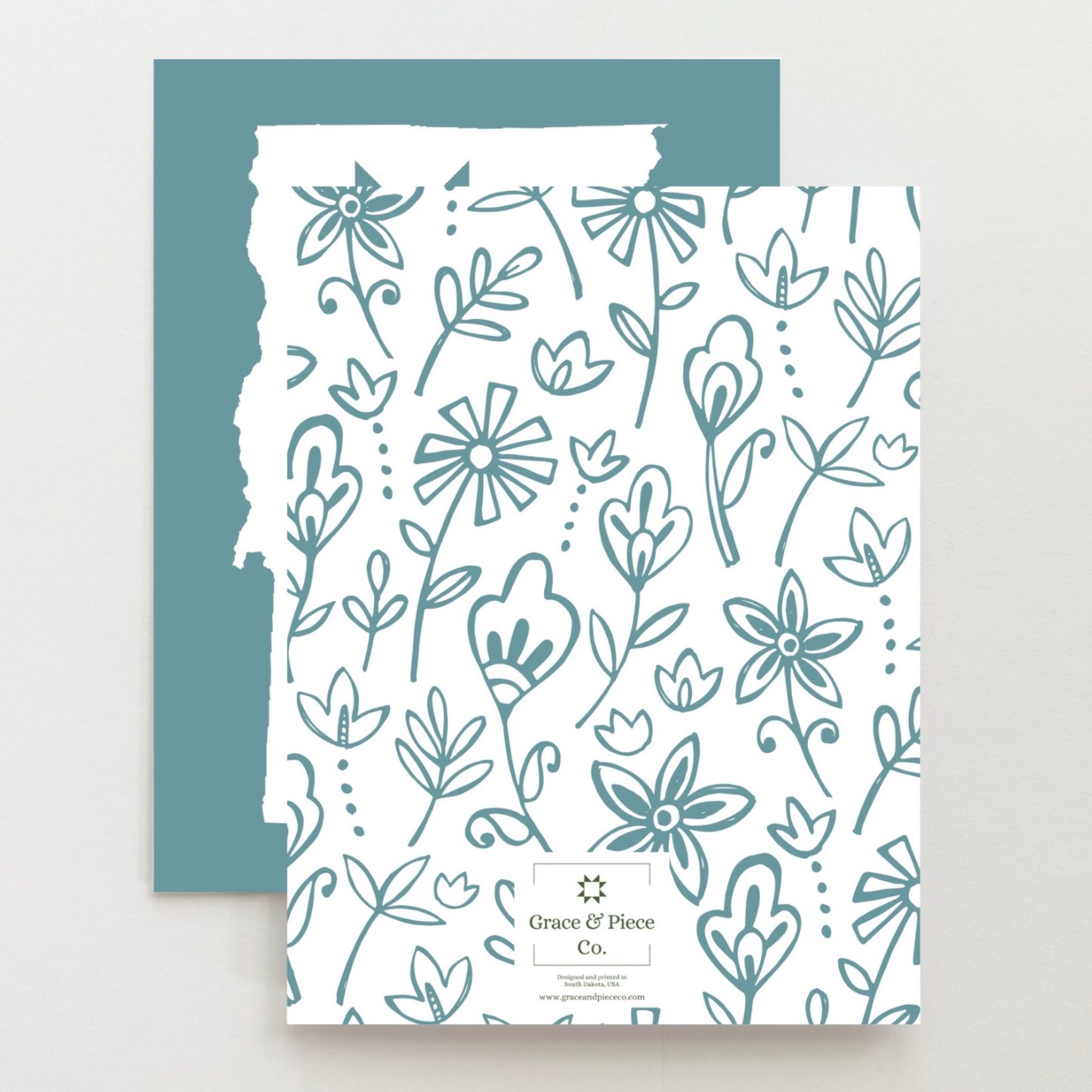 Vermont Home Quilt Star Gift Set of 6 Blank Cards - Choose Your Color