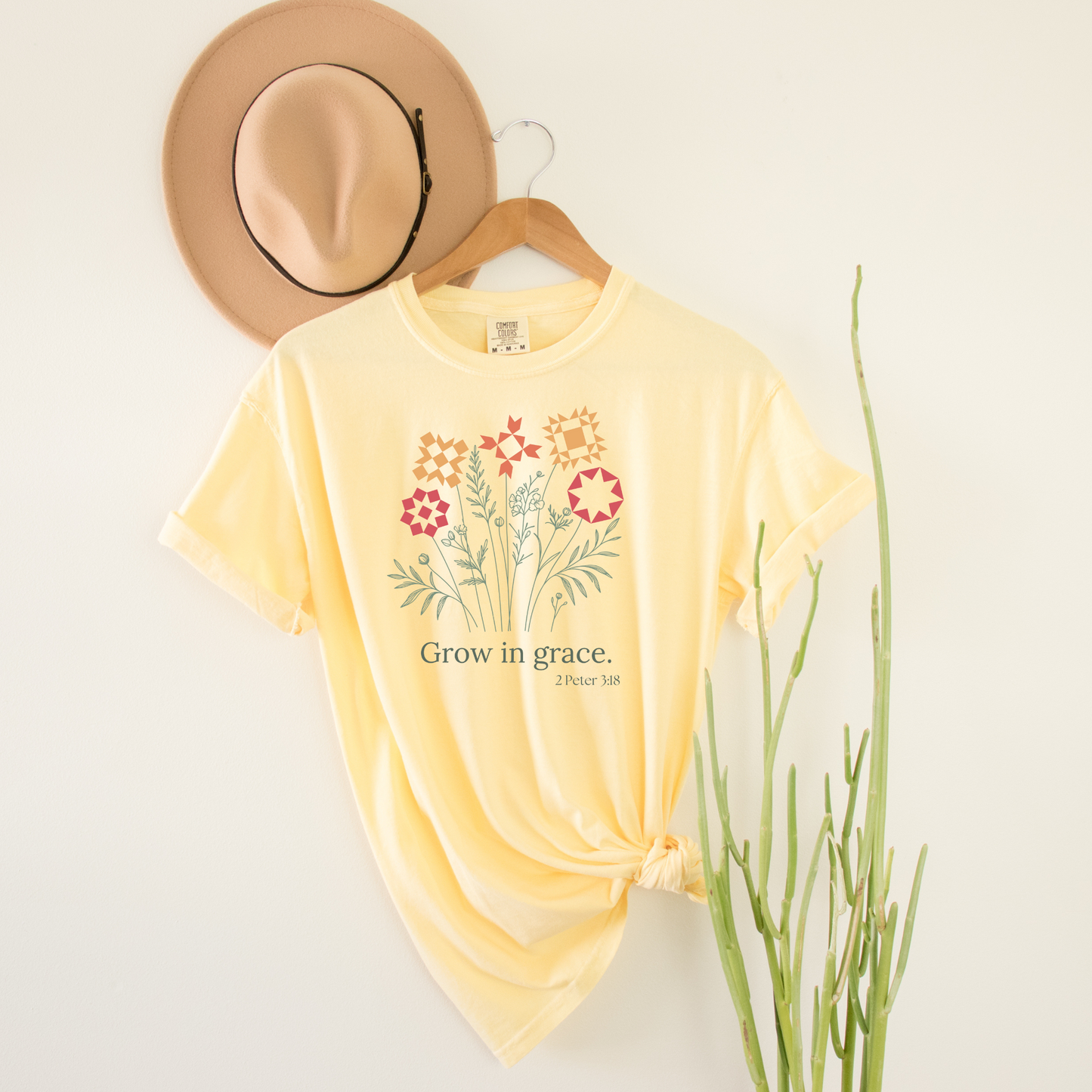 Comfort Colors Grow in Grace Floral T-shirt
