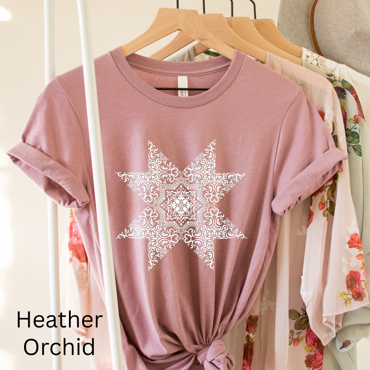 Modern Vintage Quilt Star T-Shirt - Choose your color - Free shipping!