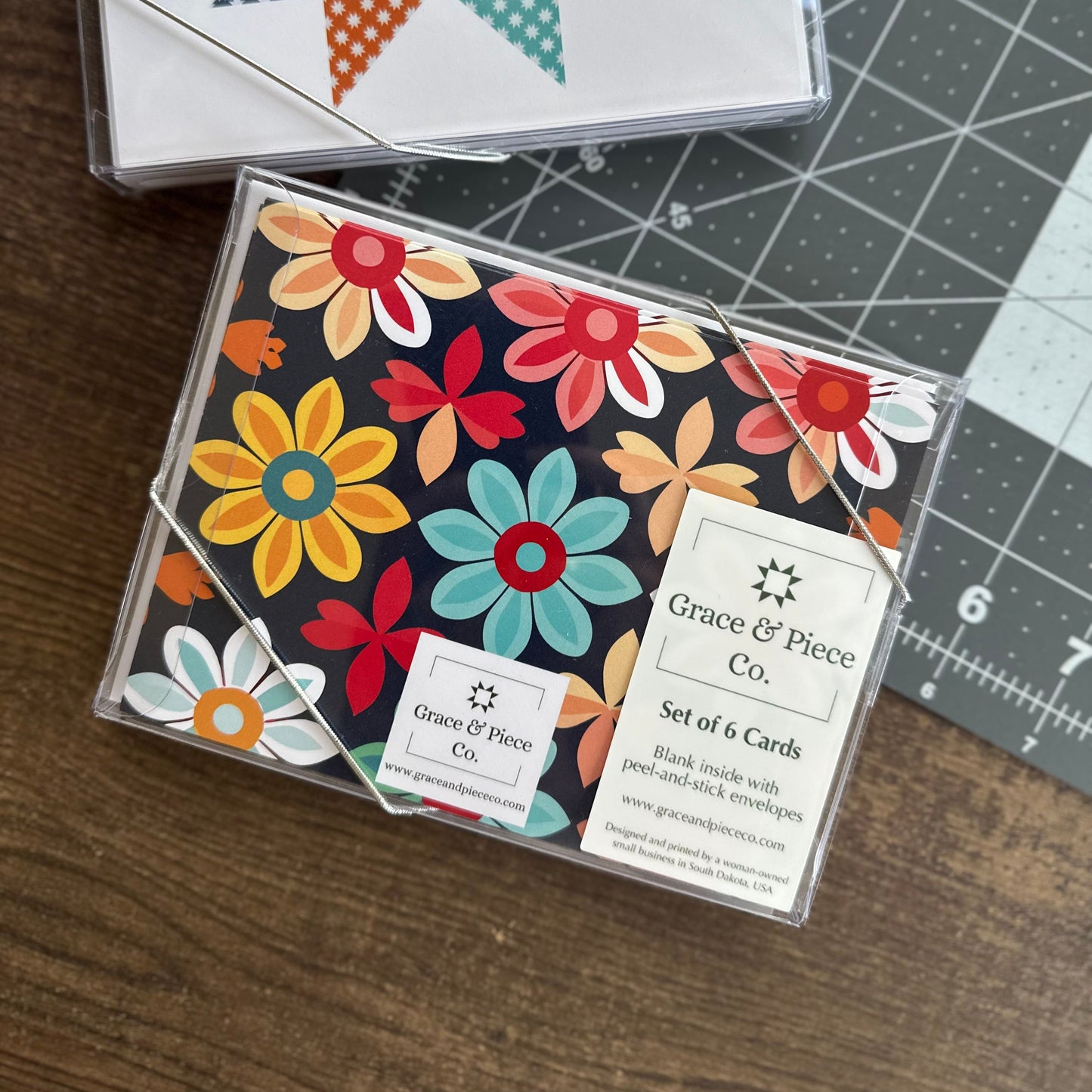Groovy Quilt Star Boxed Set of 6 Note Cards