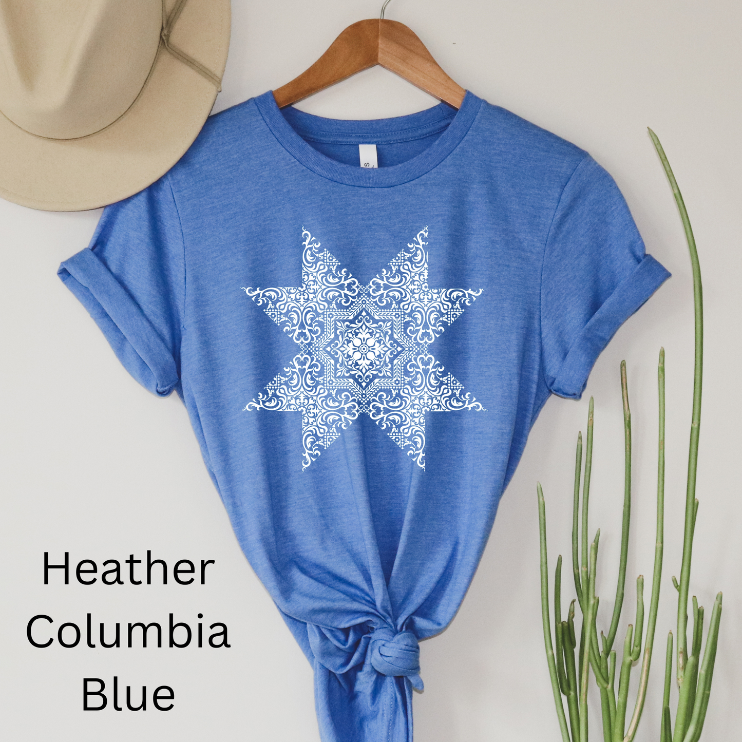 Modern Vintage Quilt Star T-Shirt - Choose your color - Free shipping!