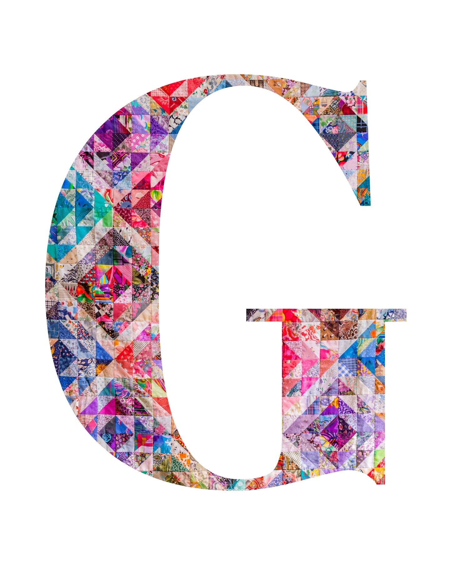 5"x7" Personalized Monogram Quilter Gift Wall Art Print