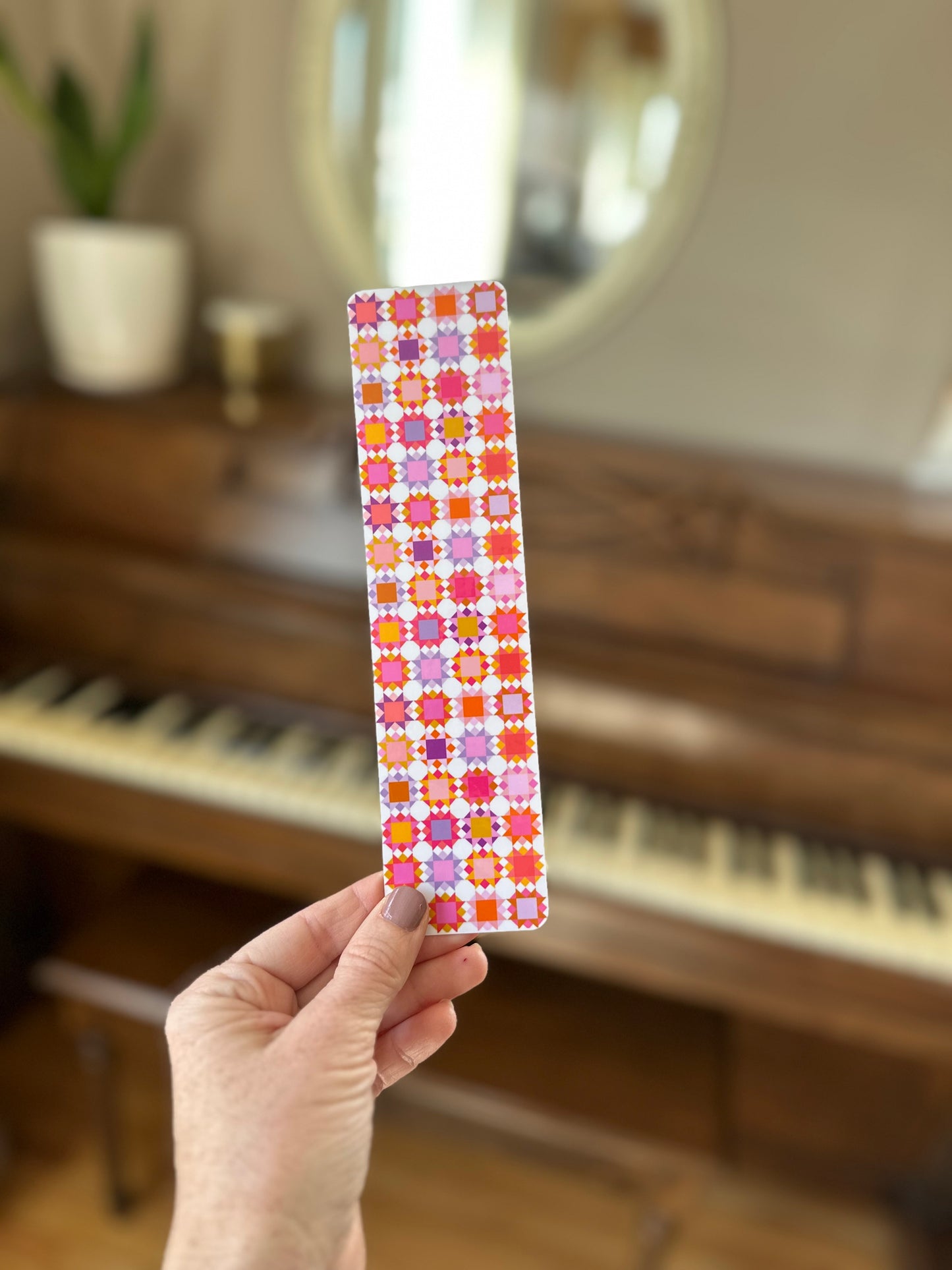 QuiltCakes Star Dew Pattern Laminated Bookmark