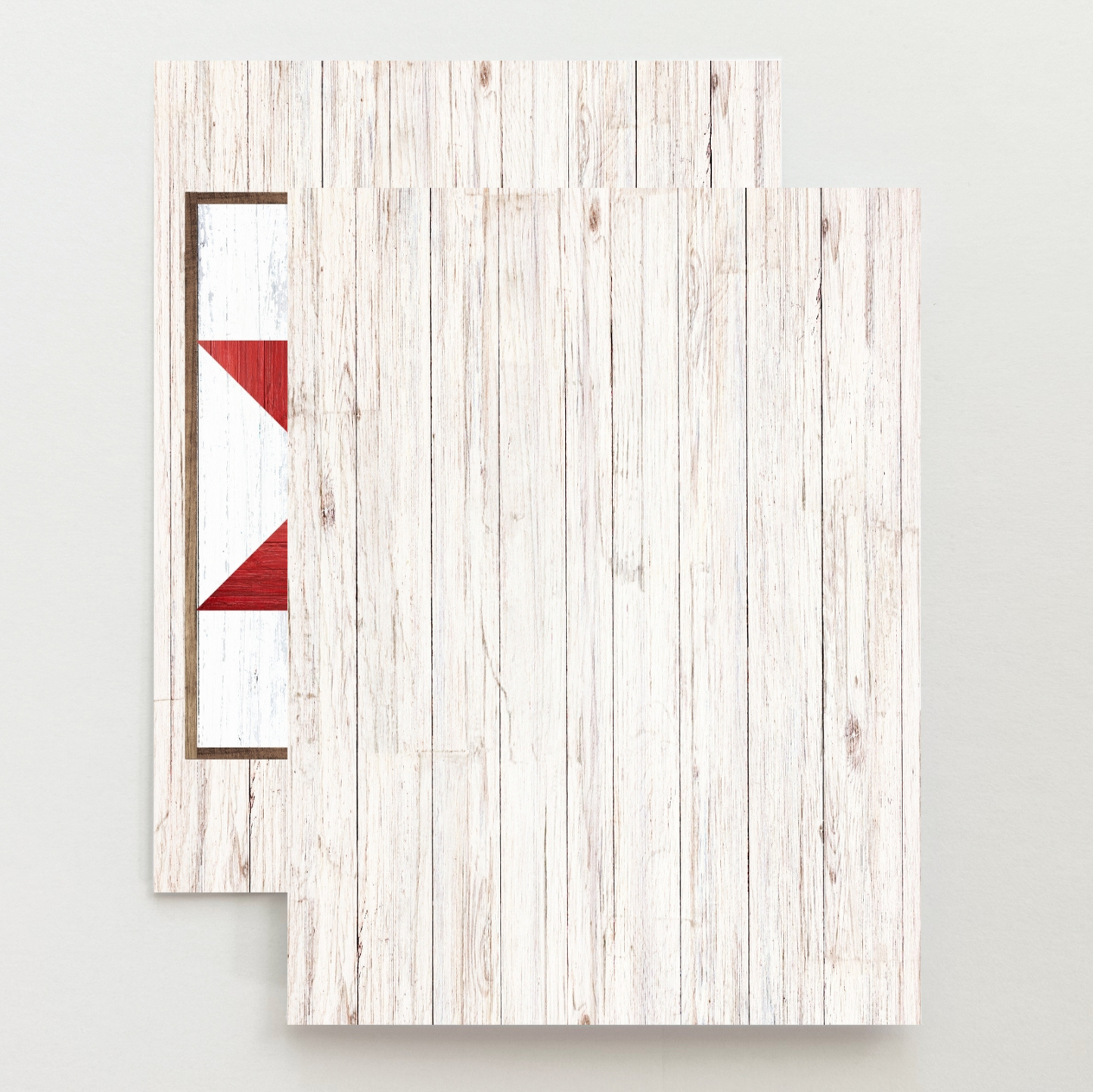 Christmas Barn Quilt Star Card Set