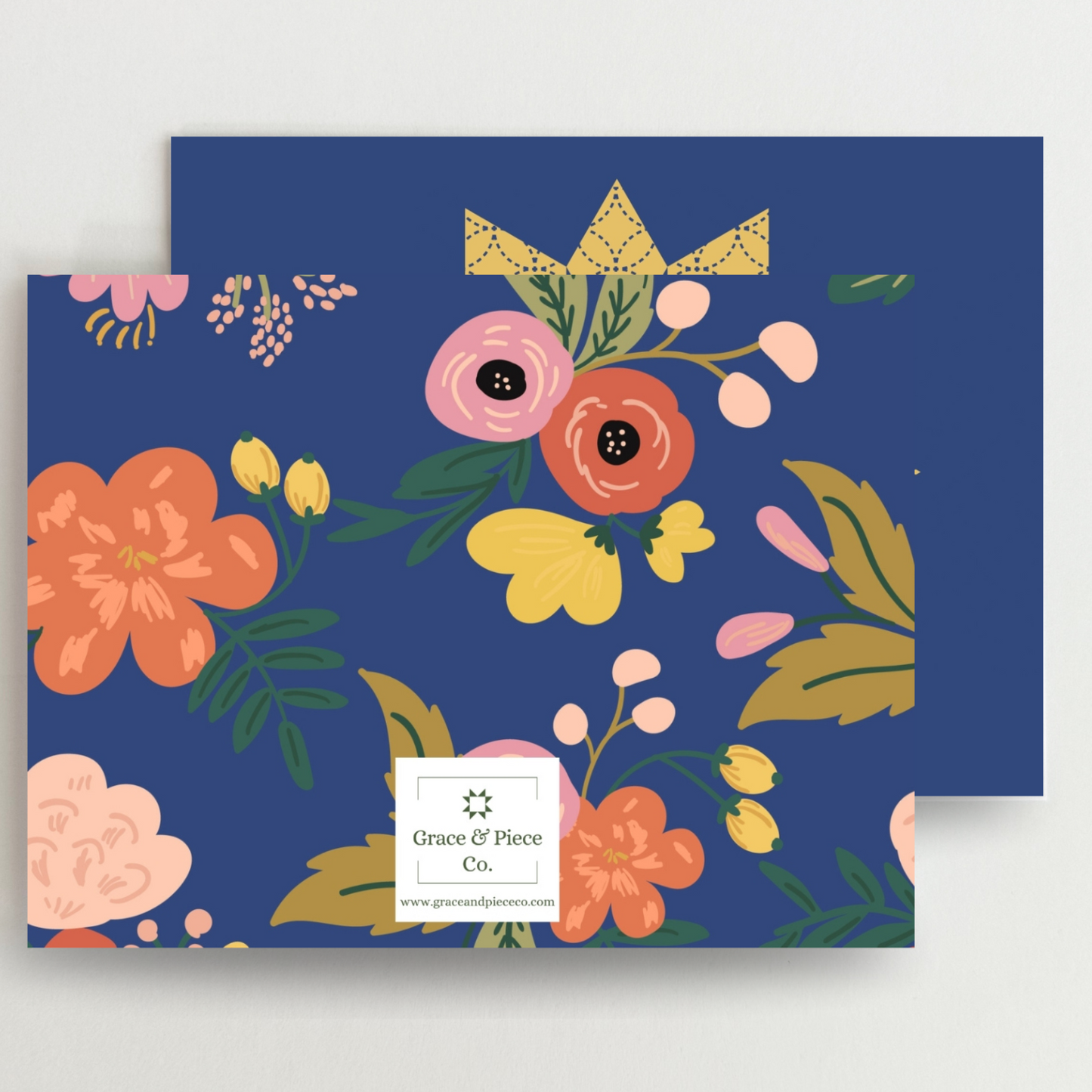 Bold Floral Blank Note Cards Set