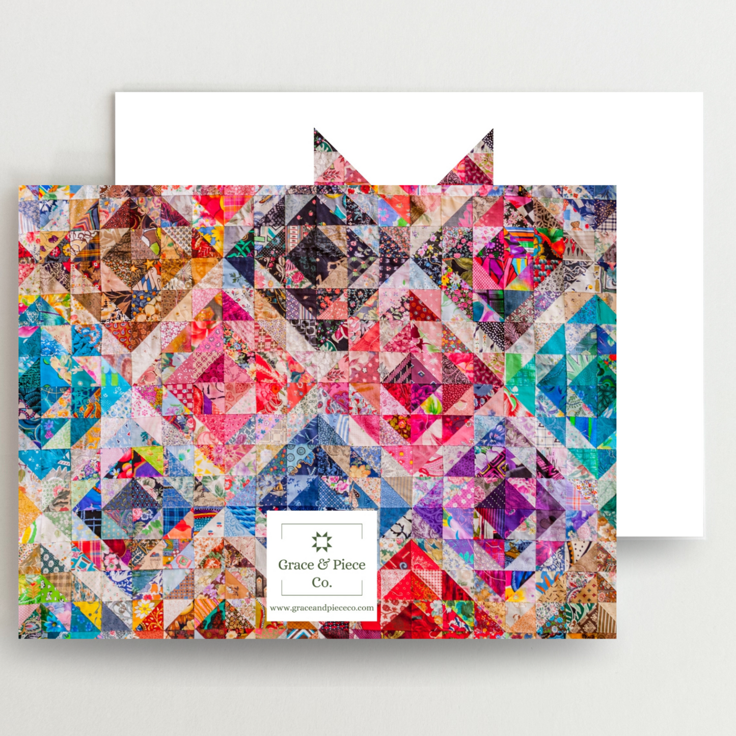 Vibrant Quilt Star Blank Note Cards Set