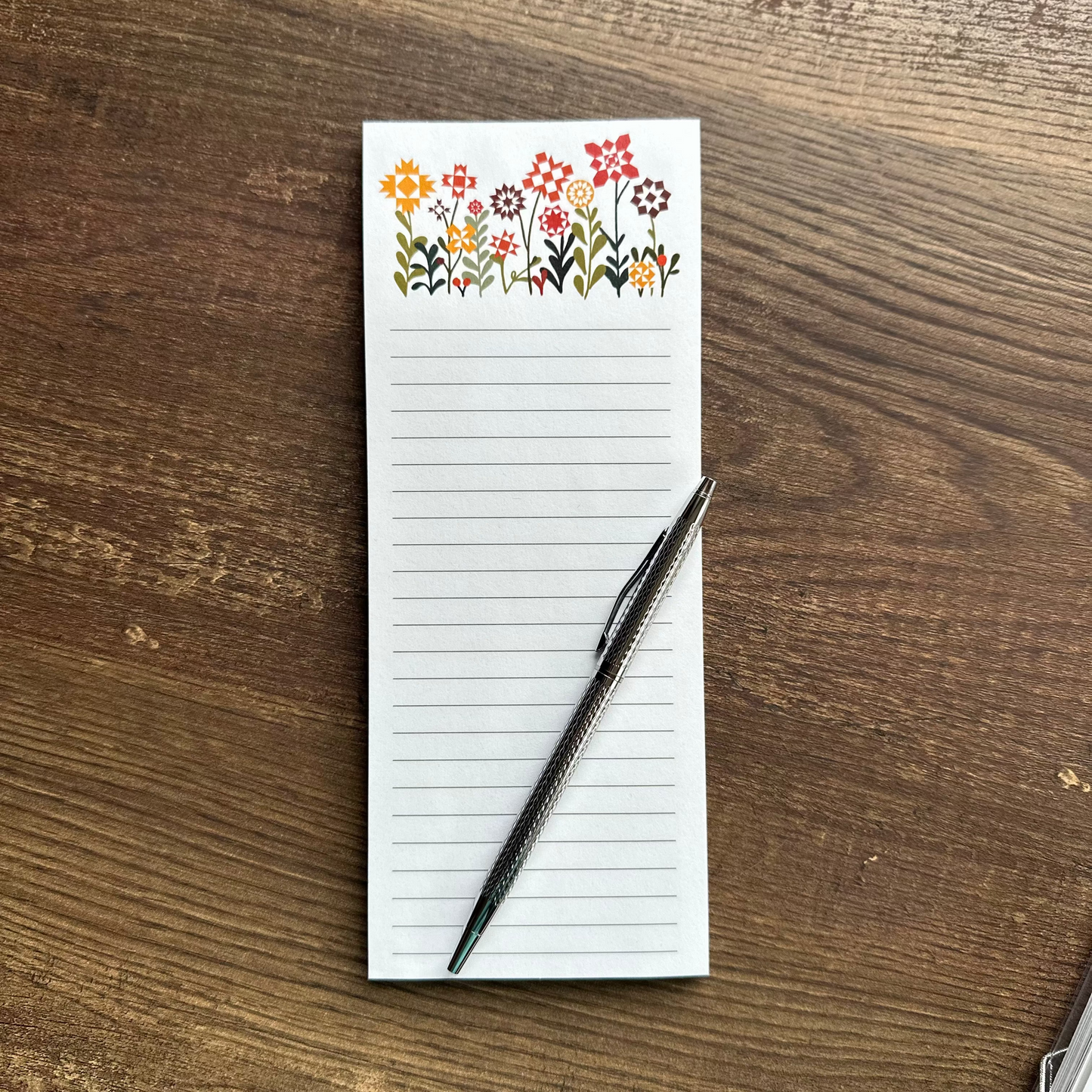 Quilter's Garden Long Notepad