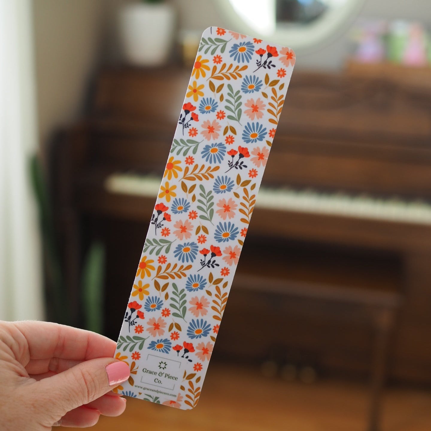 Happy Mail Quilt Laminated Bookmark