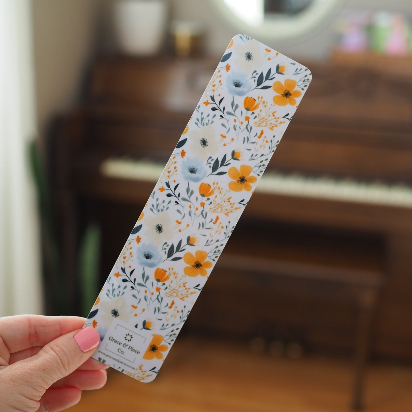 Prairie Flowers Quilt Laminated Bookmark