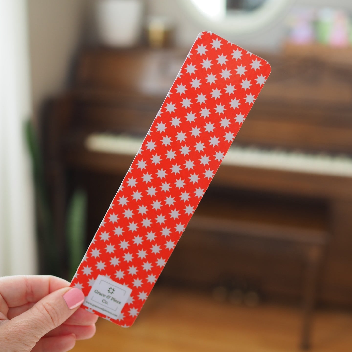 Groovy Quilt Laminated Bookmark