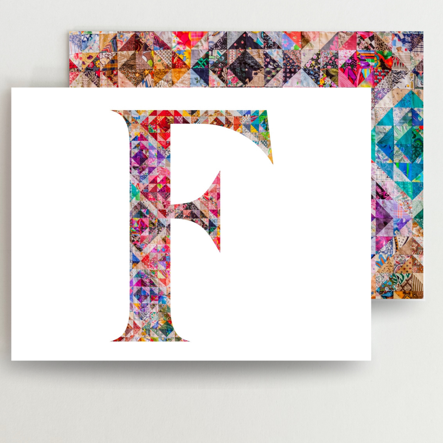 Personalized Monogram Quilter Gift Set of 6 Blank Cards - Choose Your Letter