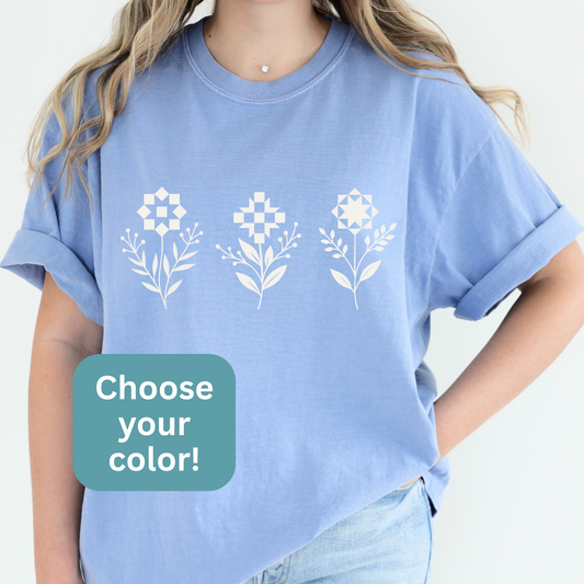 Quilter's Simple Flowers Shirt