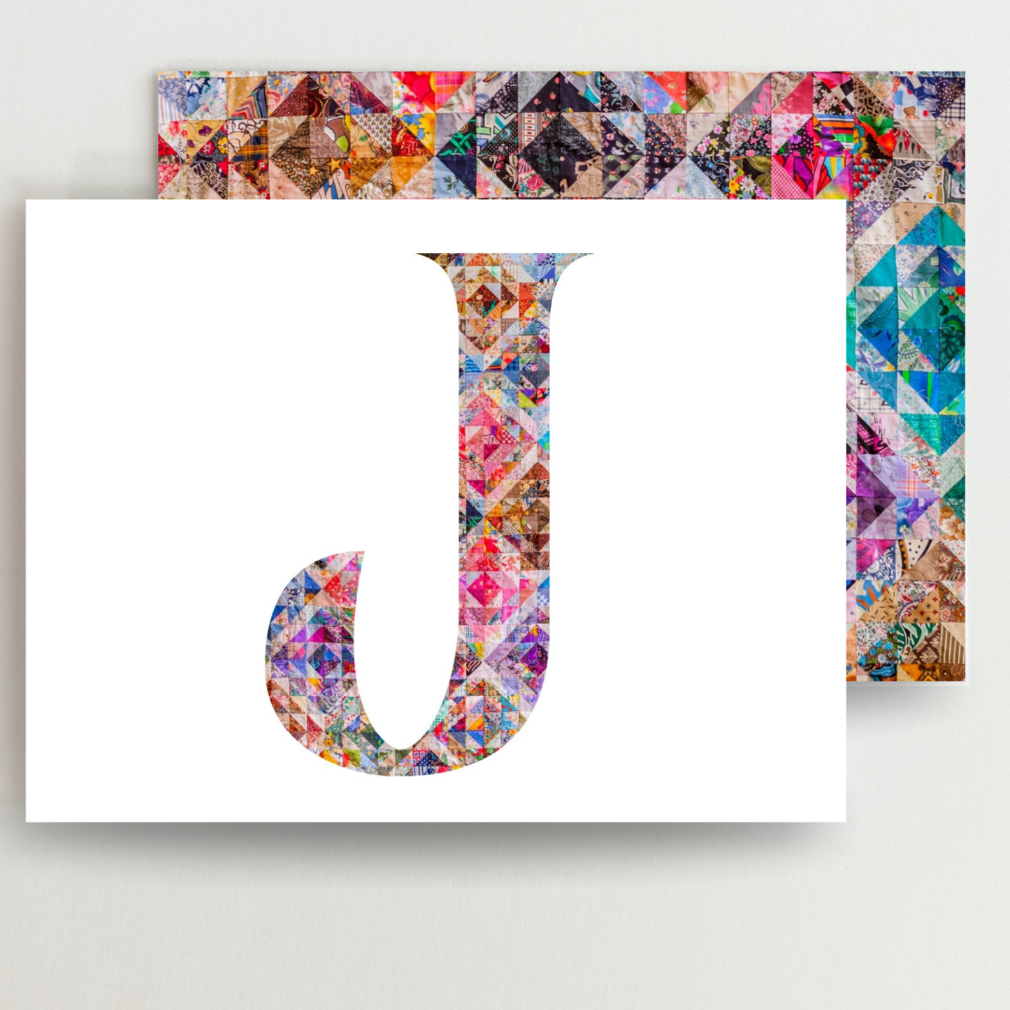 Personalized Monogram Quilter Gift Set of 6 Blank Cards - Choose Your Letter