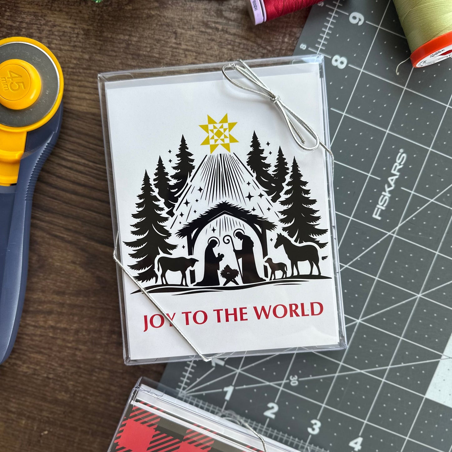 Quilt Star Nativity Boxed Set of 6 Christmas Cards