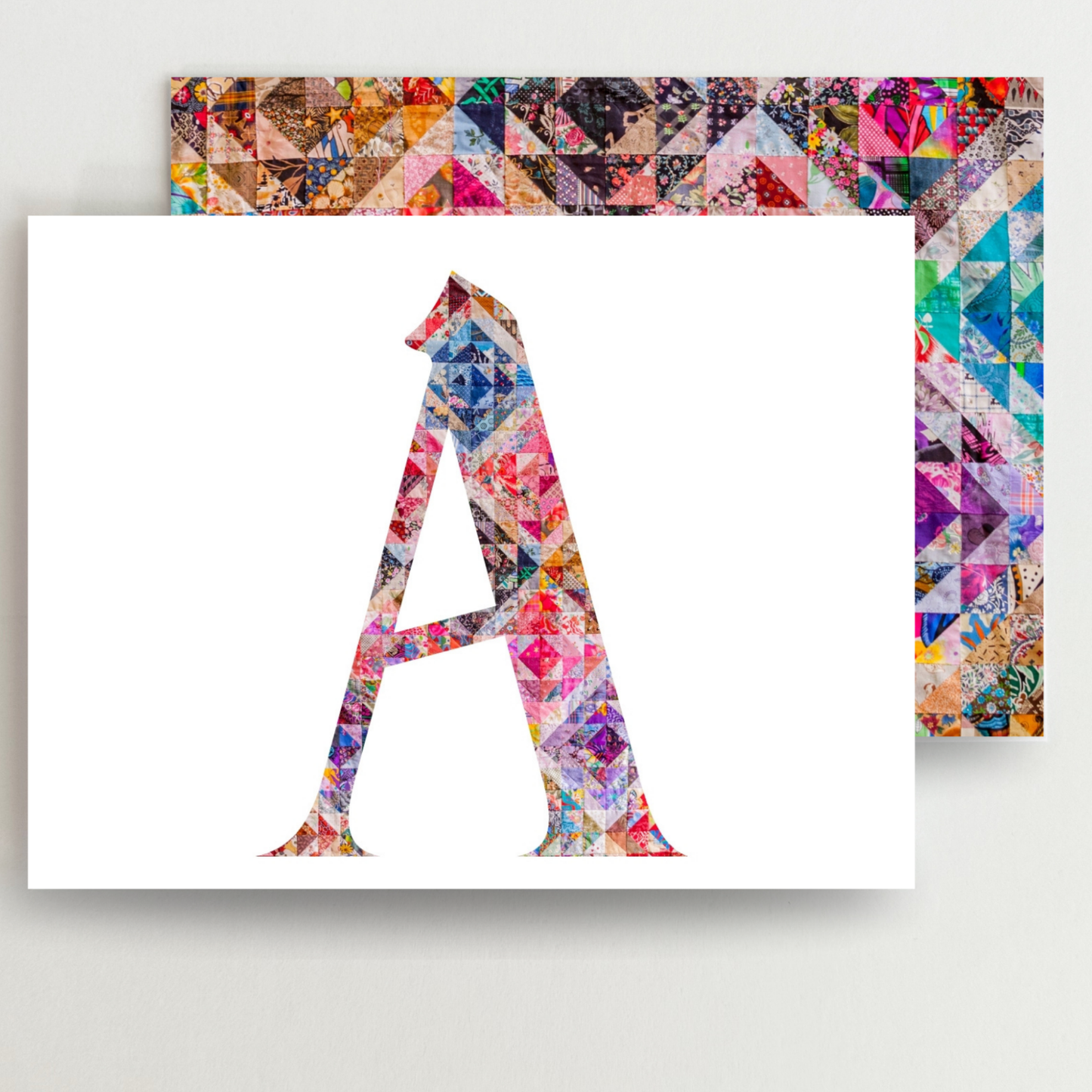 Personalized Monogram Quilter Gift Set of 6 Blank Cards - Choose Your Letter