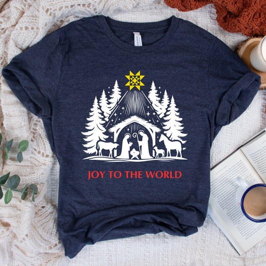 Christian Quilter Christmas Nativity Quilt Star Bella+Canvas T-Shirt - Free shipping!