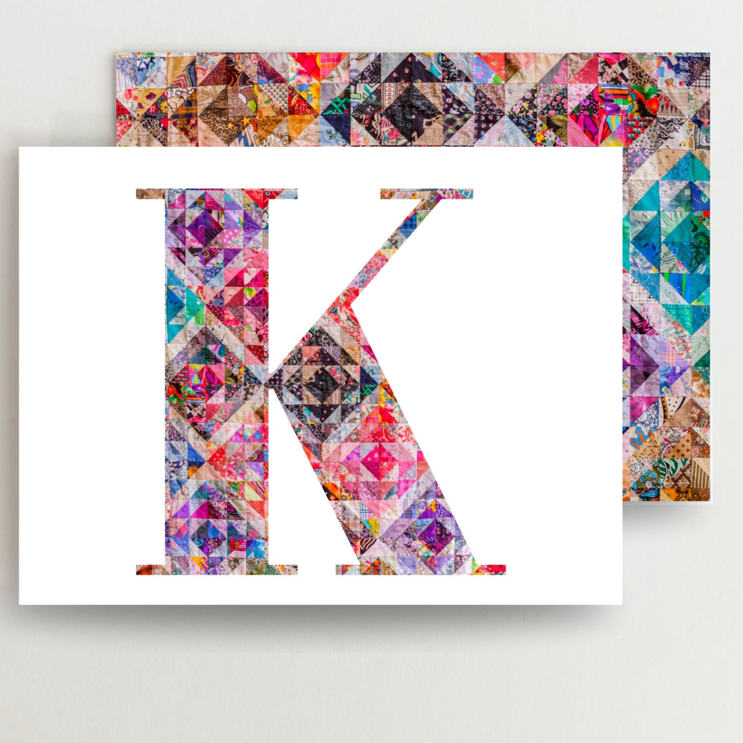 Personalized Monogram Quilter Gift Set of 6 Blank Cards - Choose Your Letter
