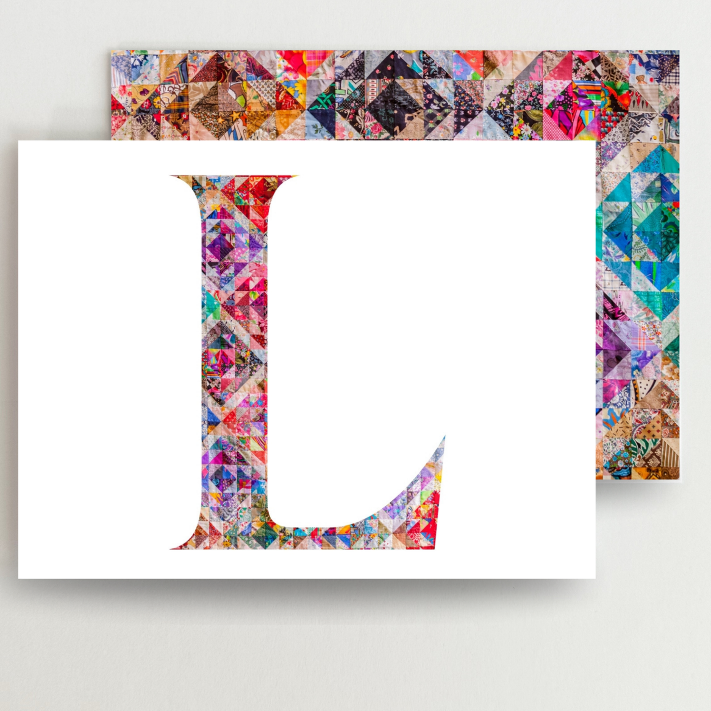 Personalized Monogram Quilter Gift Set of 6 Blank Cards - Choose Your Letter
