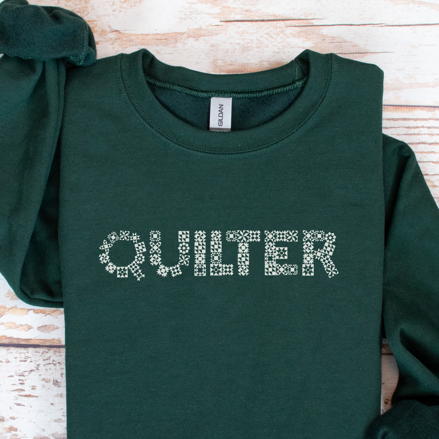 Gildan Quilter Quilt Block Letters Unisex Sweatshirt - Free shipping!