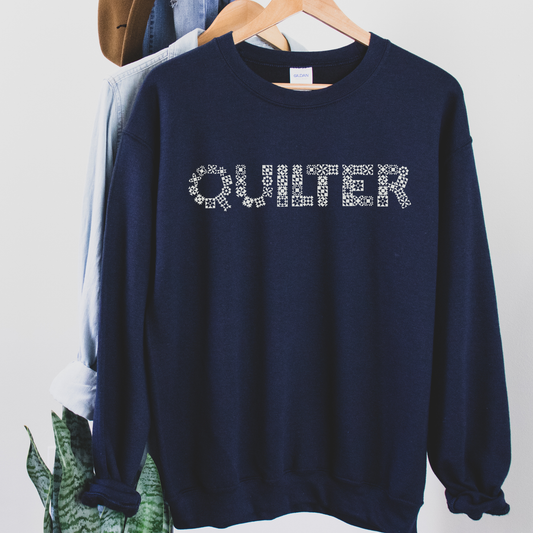 Gildan Quilter Quilt Block Letters Unisex Sweatshirt - Free shipping!
