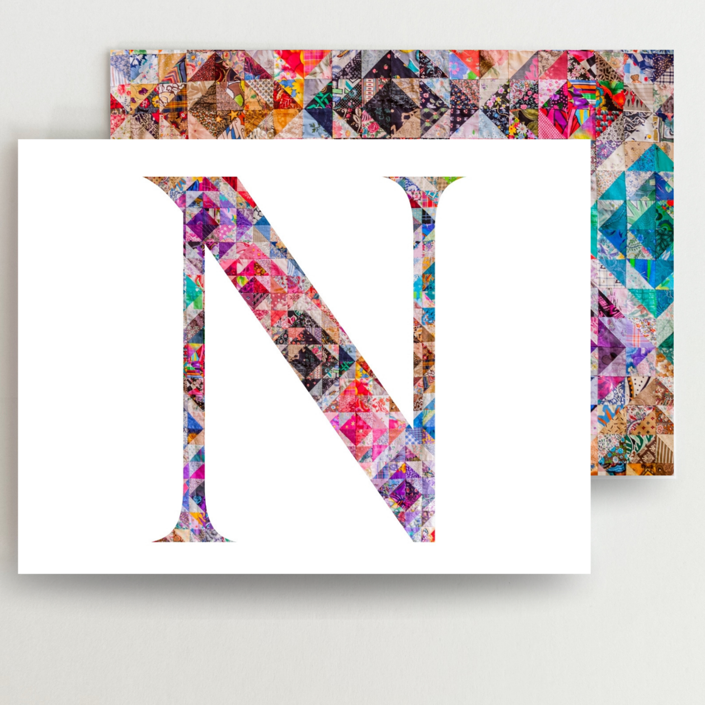 Personalized Monogram Quilter Gift Set of 6 Blank Cards - Choose Your Letter