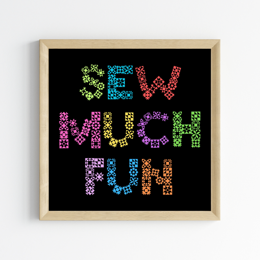 Multicolor Sewing Room 12"X12" Wall Art Print
