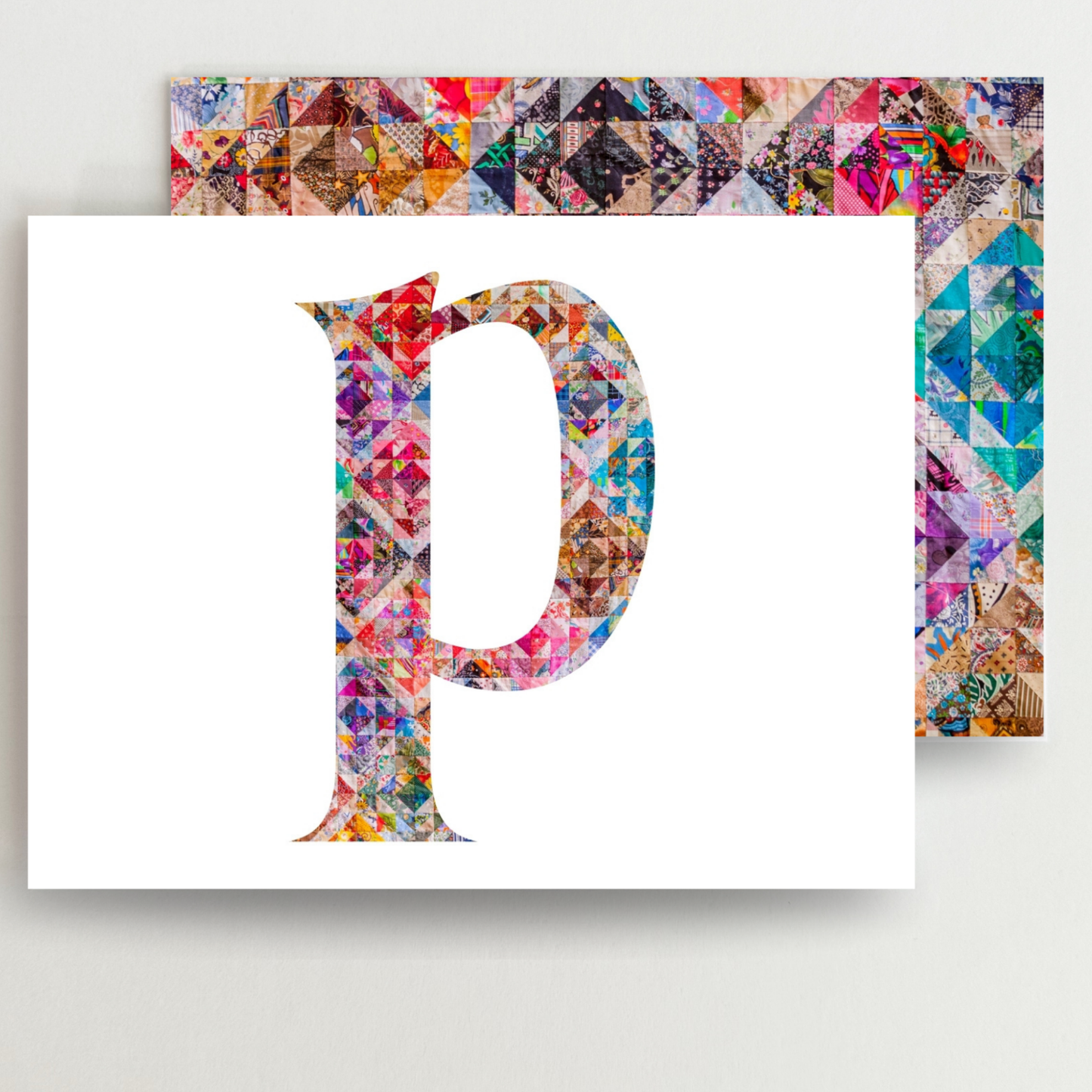 Personalized Monogram Quilter Gift Set of 6 Blank Cards - Choose Your Letter
