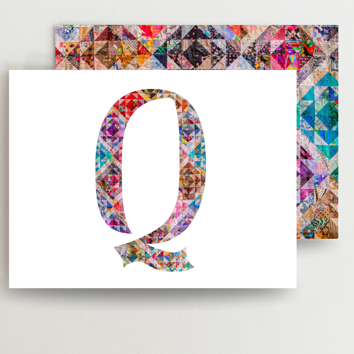 Personalized Monogram Quilter Gift Set of 6 Blank Cards - Choose Your Letter
