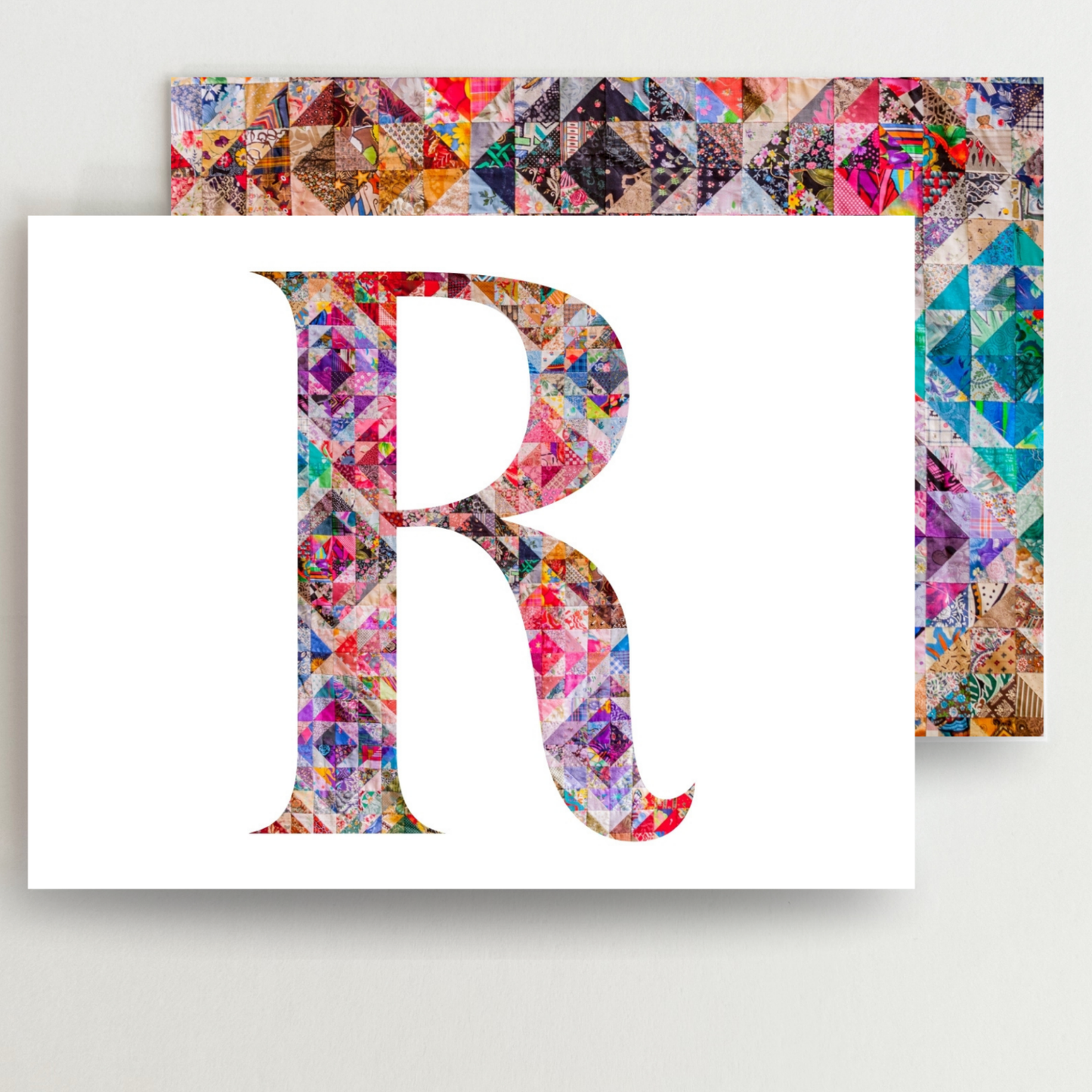 Personalized Monogram Quilter Gift Set of 6 Blank Cards - Choose Your Letter