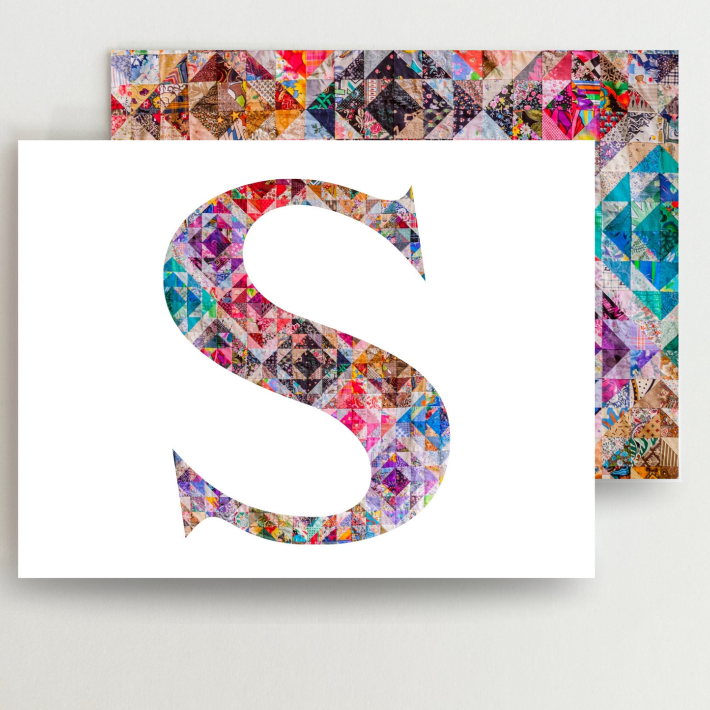 Personalized Monogram Quilter Gift Set of 6 Blank Cards - Choose Your Letter