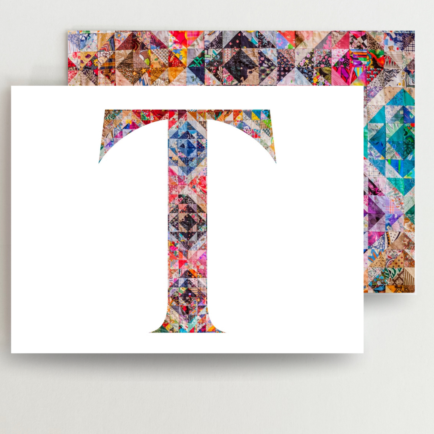 Personalized Monogram Quilter Gift Set of 6 Blank Cards - Choose Your Letter