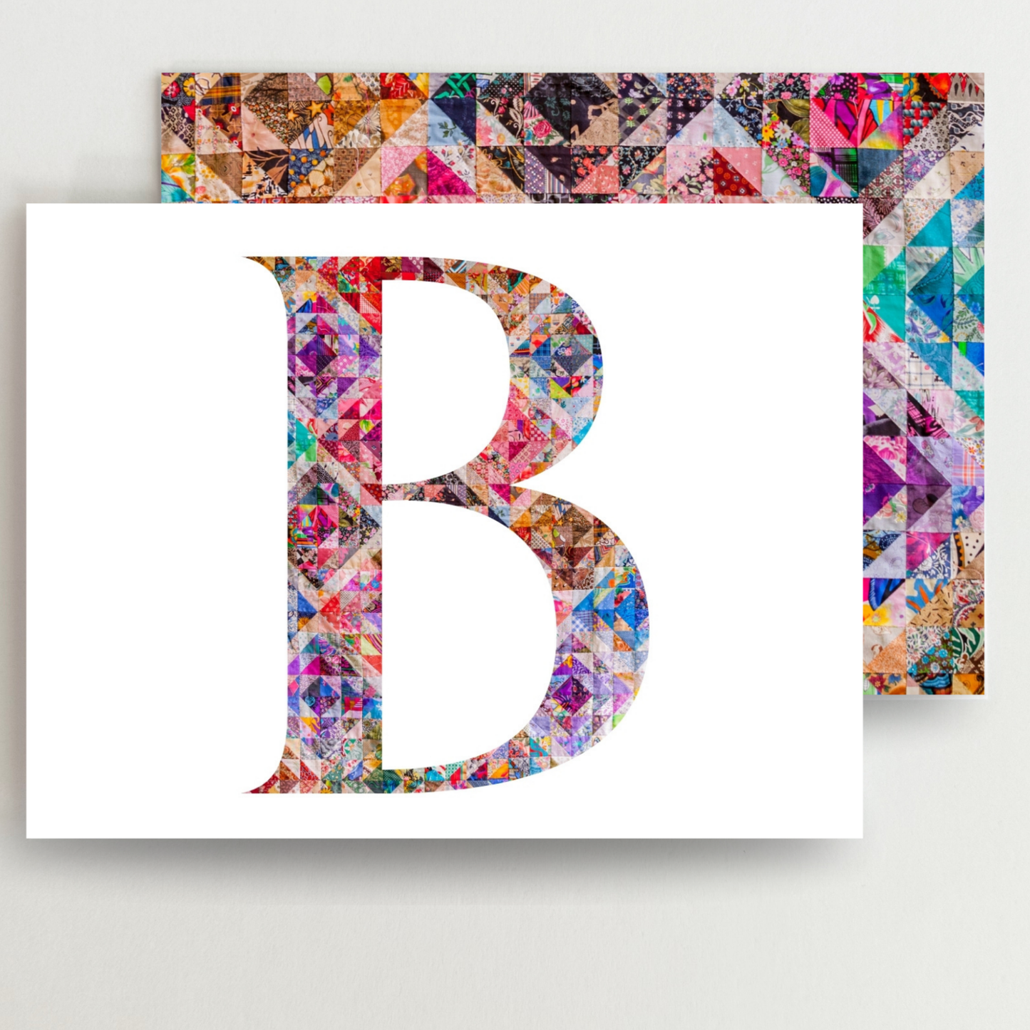 Personalized Monogram Quilter Gift Set of 6 Blank Cards - Choose Your Letter