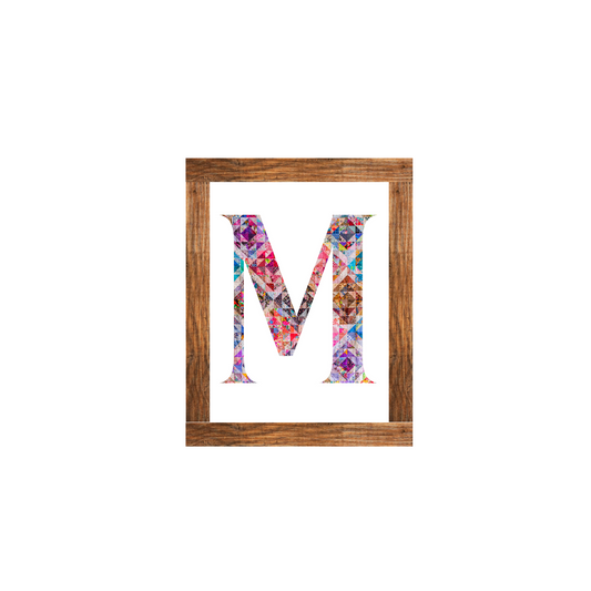 5"x7" Personalized Monogram Quilter Gift Wall Art Print