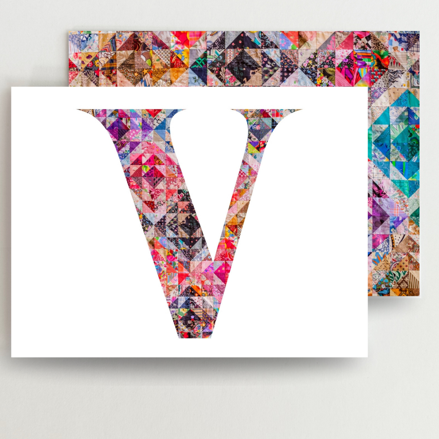 Personalized Monogram Quilter Gift Set of 6 Blank Cards - Choose Your Letter