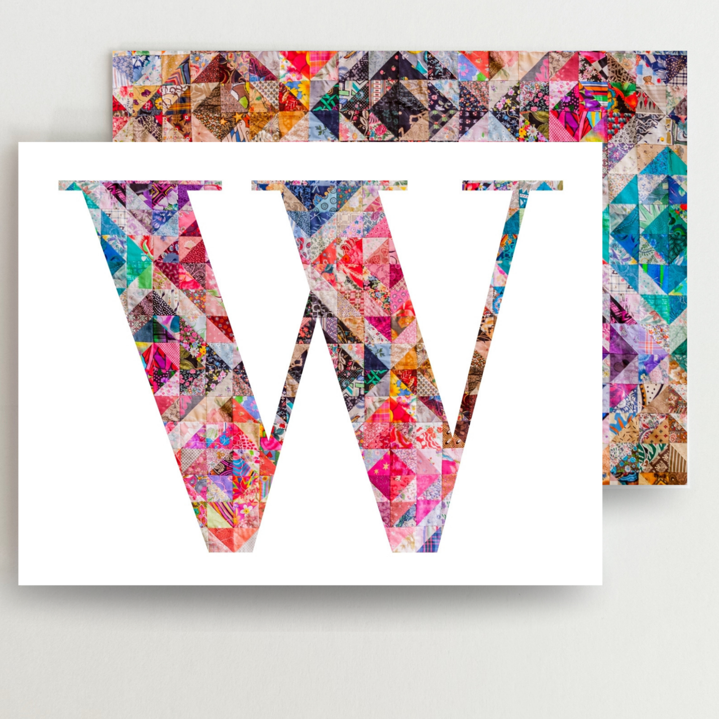 Personalized Monogram Quilter Gift Set of 6 Blank Cards - Choose Your Letter