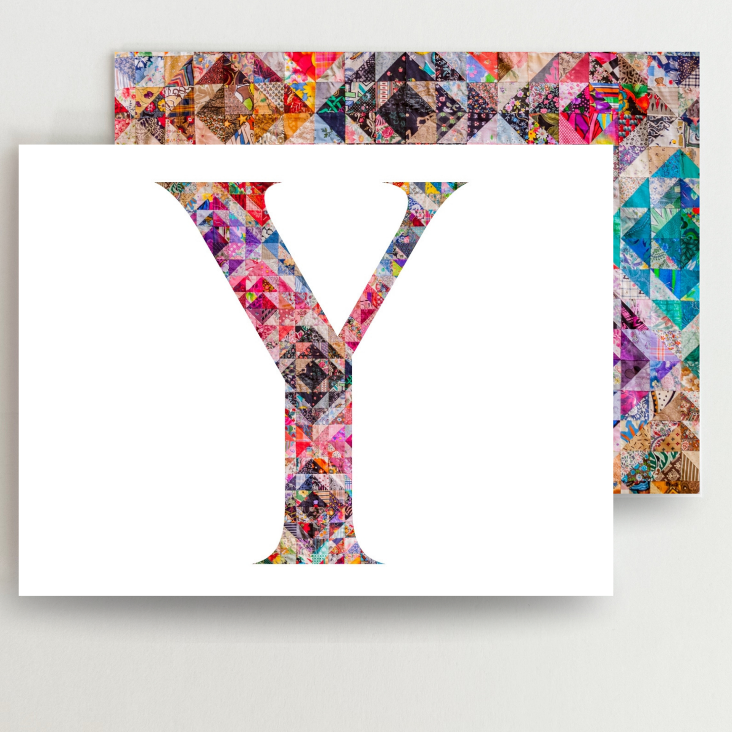 Personalized Monogram Quilter Gift Set of 6 Blank Cards - Choose Your Letter