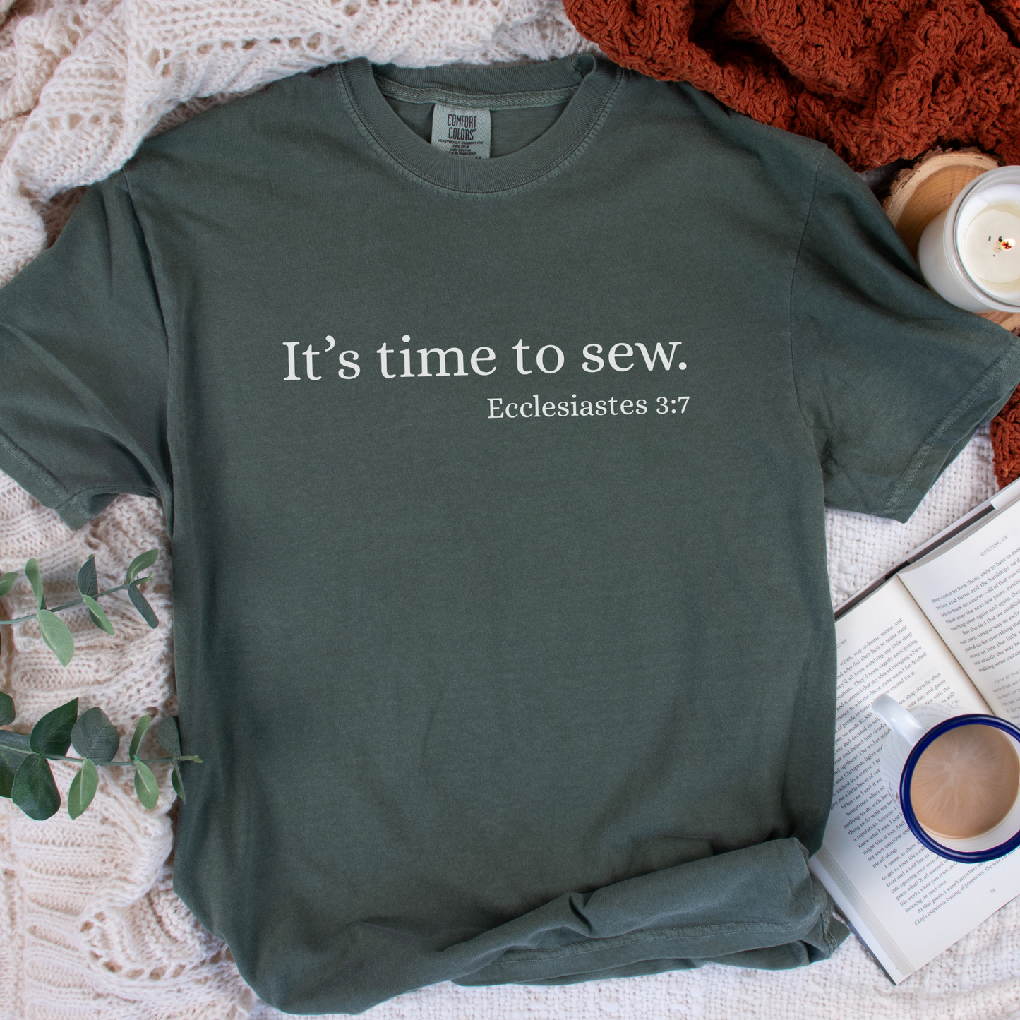 Comfort Colors Funny Christian Quilter Bible Verse Garment-dyed Heavyweight T-Shirt. Free shipping!