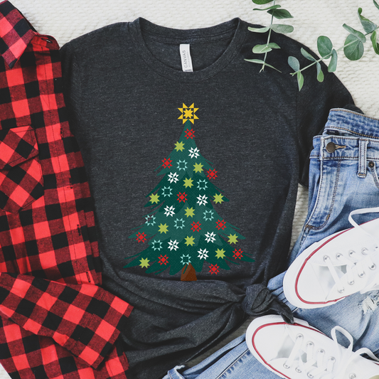 Quilter Christmas Tree Bella+Canvas T-Shirt - Free shipping!