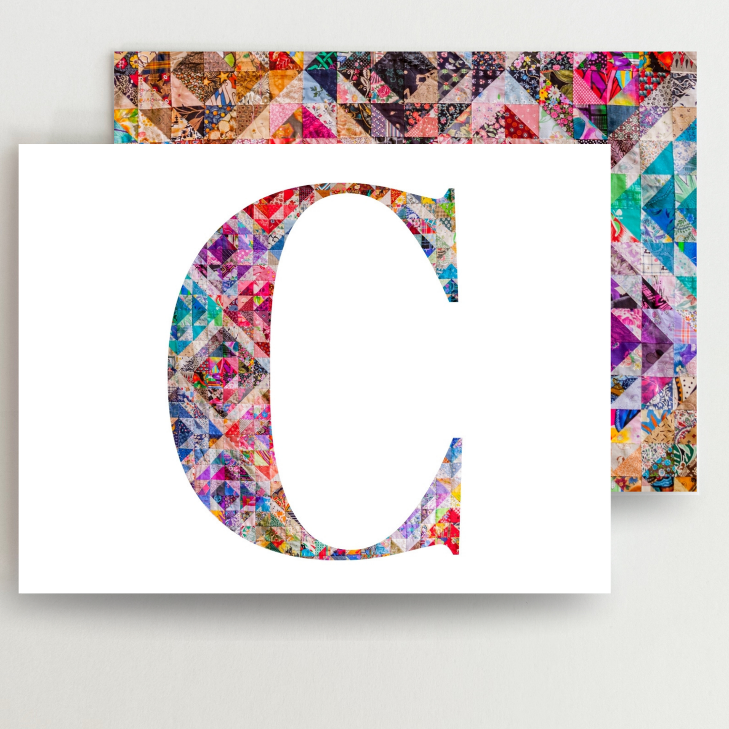 Personalized Monogram Quilter Gift Set of 6 Blank Cards - Choose Your Letter