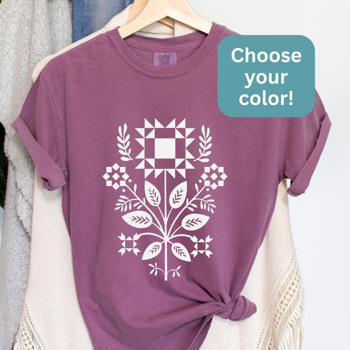 Quilter Flowers T-Shirt
