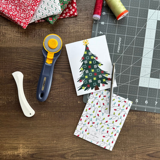 Quilty Christmas Tree Boxed Set of 6 Christmas Cards
