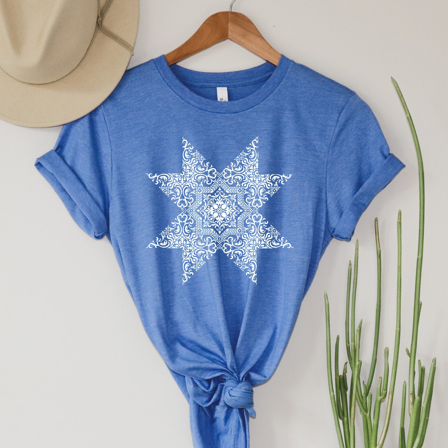 Modern Vintage Quilt Star T-Shirt - Choose your color - Free shipping!