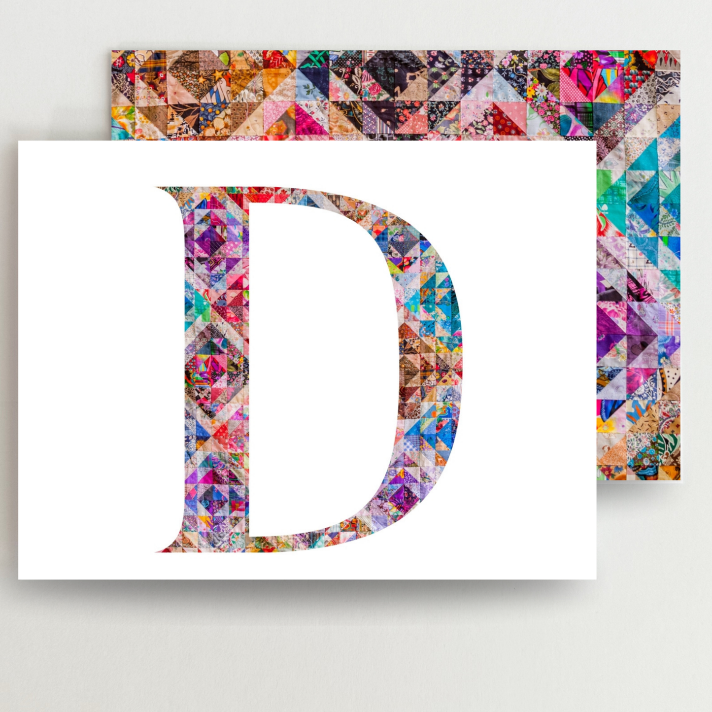 Personalized Monogram Quilter Gift Set of 6 Blank Cards - Choose Your Letter