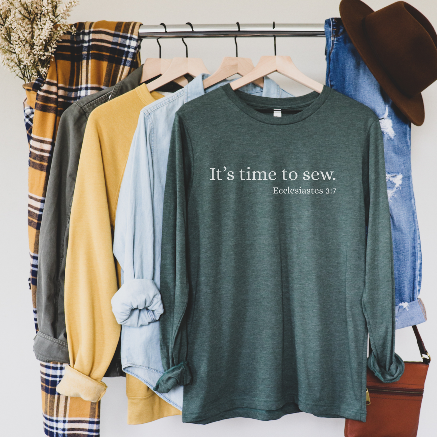 Bella+Canvas Funny Christian Quilter Bible Verse Long Sleeve Shirt. Free shipping!