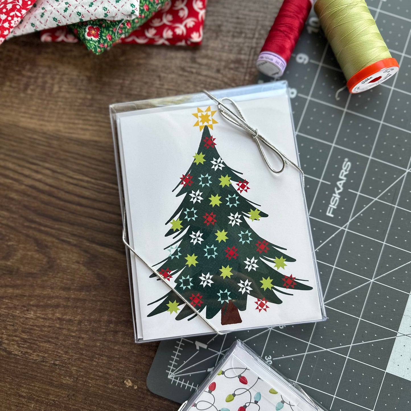 Quilty Christmas Tree Boxed Set of 6 Christmas Cards