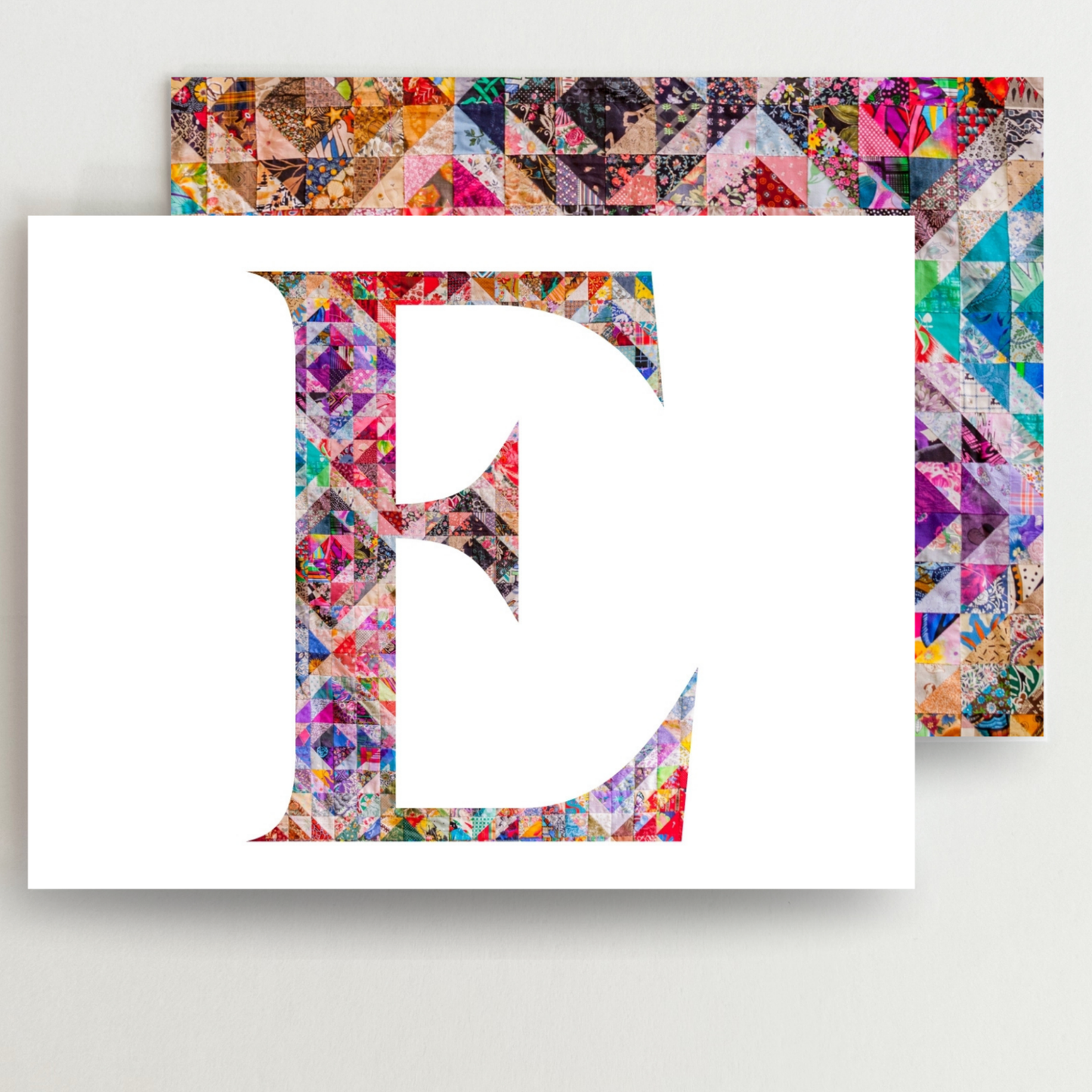 Personalized Monogram Quilter Gift Set of 6 Blank Cards - Choose Your Letter